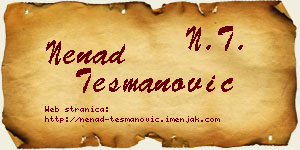 Nenad Tešmanović vizit kartica
